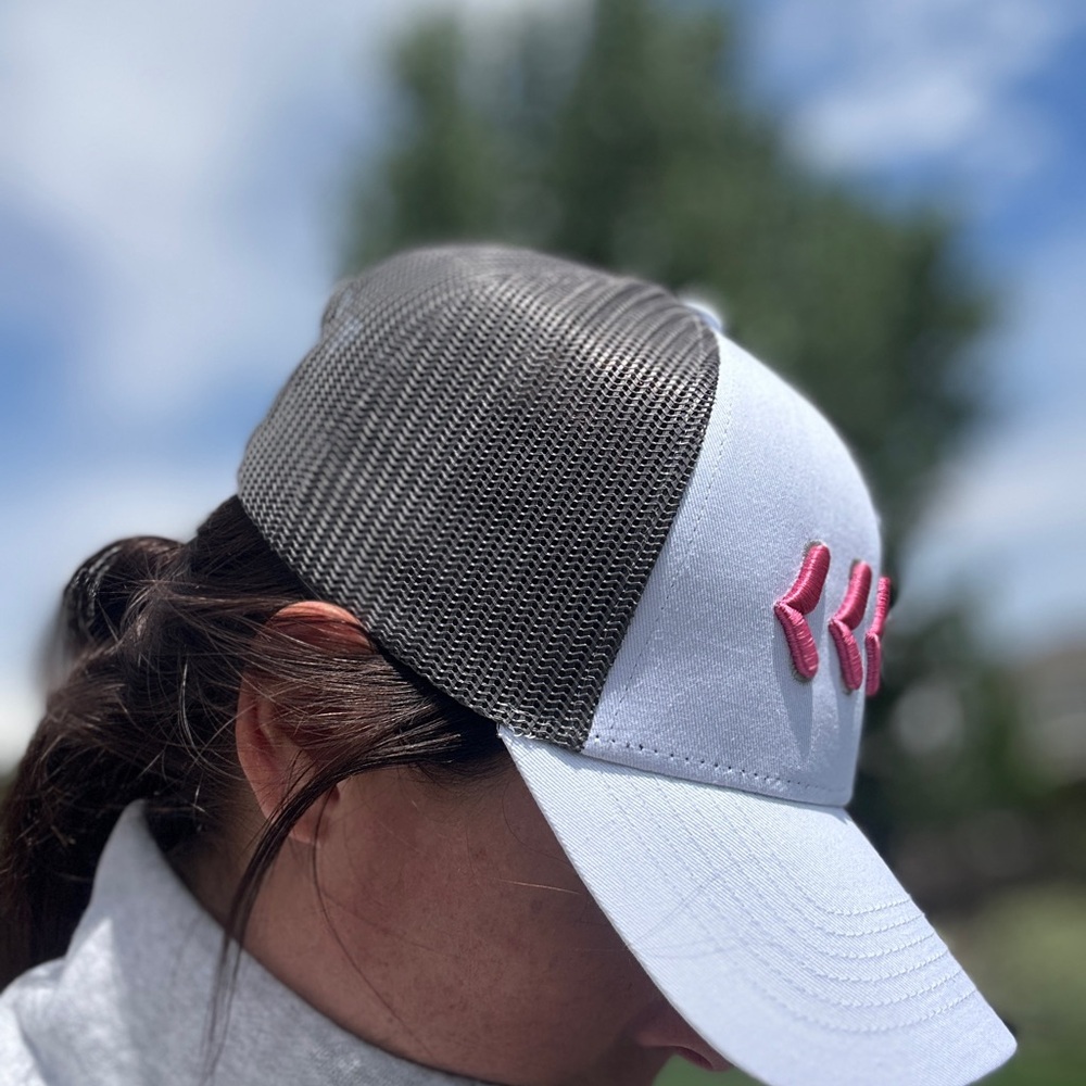 Gray and White Trucker Hat